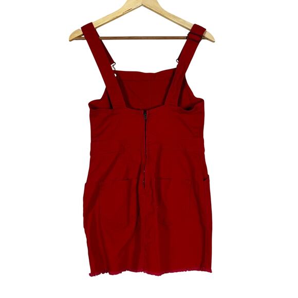 Dickies Overall Mini Dress Womens XS Cotton Stretch Pockets Utility Retro 90s - Picture 4 of 6